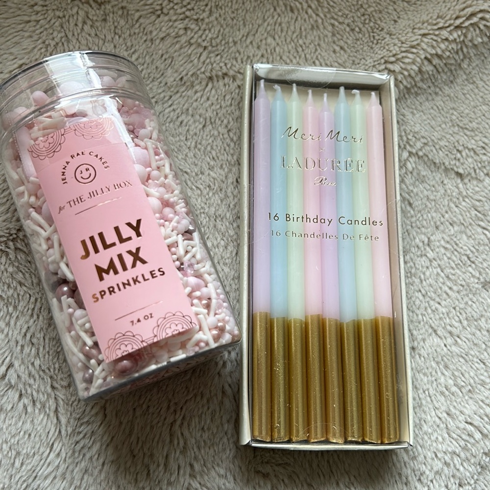 Jilly Box Meri Meri Candle and Jenna Rae cakes bundle
